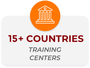 30+ countries training centers