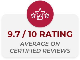 9.7/10 rating average certified reviews